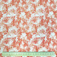 Ткань для пэчворка и рукоделия рождественские рисунки розовые пуансеттии Dear Stella 50*55 см