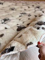 Одеяло полуторное зимнее Двустороннее одеяло с открытым мехом Одеяло из овчины 145х210