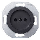 Розетка без заземлення чорна [WDE011301] PC/ABS Renova Schneider Electric