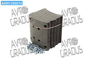 Накладка гальм. (компл. на вісь) із заклеп. 414х220 станд. RVI MAGNUM, PREMIUM (RIDER) RD 19187STD