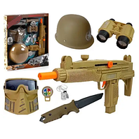 Военный детский игровой набор с каской и биноклем для мальчиков 36110