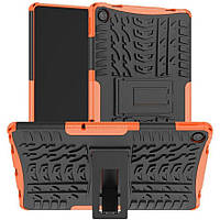 PC + TPU чехол Armor на Lenovo Tab M10 Plus (3 Gen) оранжевый