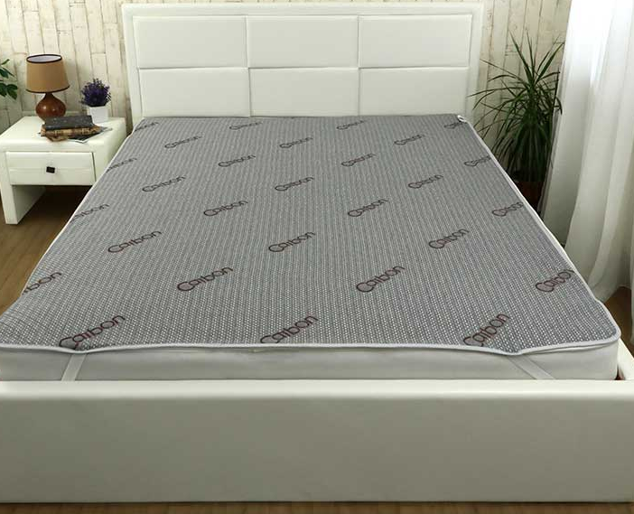 Наматрацник непромокальний 180х200 двоспальний на гумці, махровий наматрацник водовідштовхувальний Сірий, фото 1