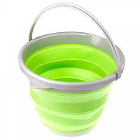 Ведро рыбацкое Kalipso складное Silicone bucket 10L green