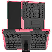 PC + TPU чохол Armor на Lenovo Tab M10 Plus (3 Gen) рожевий