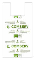 Биоразлагаемые эко-пакеты из кукурузного крахмала Comserv 24х42 см 50 шт