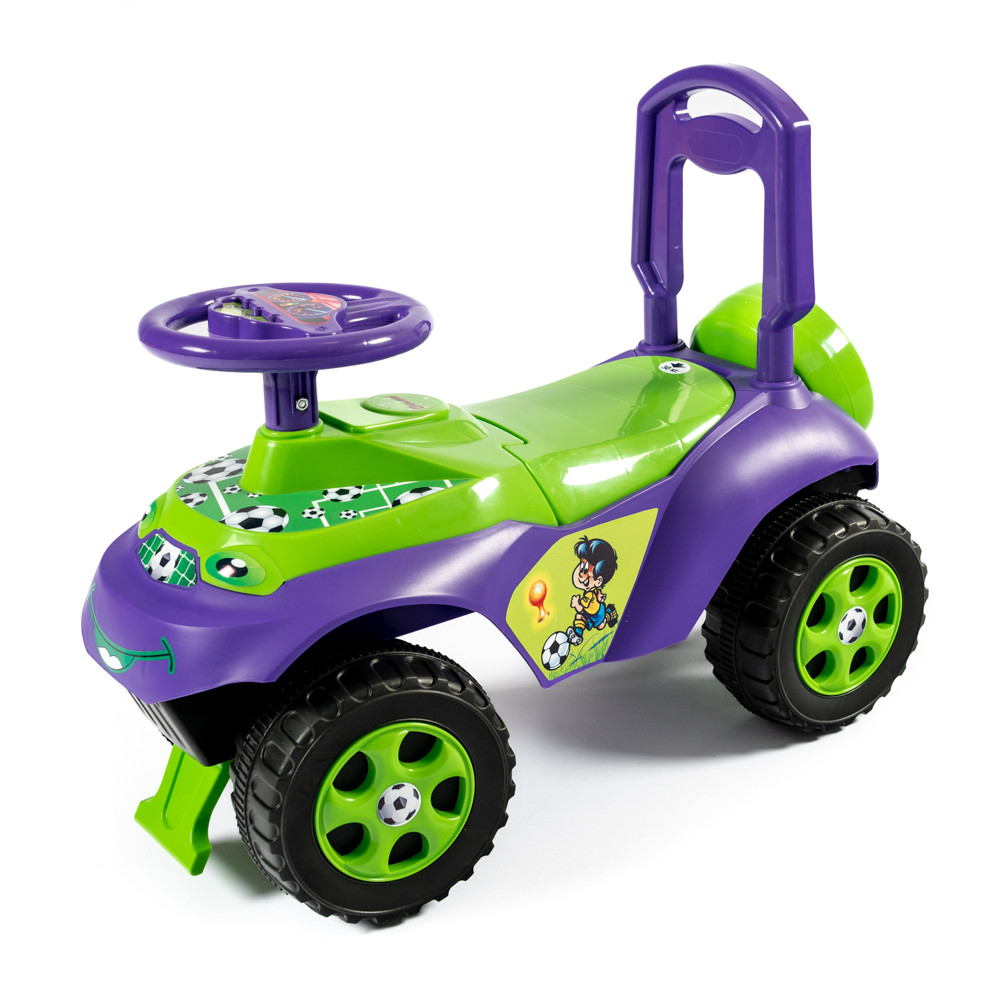 Каталка Машина 0141 салатова-фіолетова (не музична) толокар Долоні машинка для катання, фото 1