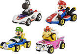 Hot Wheels Mario Kart Characters and Karts. Хот Вілс набір машинок Маріо Карт, 4шт.: Маріо, Луїджі, Баузер, Йоші, фото 4