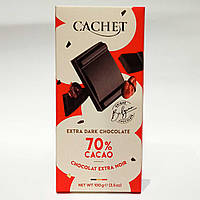 Cachet Extra dark chocolate 70% Cacao Экстра черный шоколад 100г Бельгия