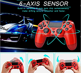 Бездротовий bluetooth джойстик DOUBLE motor vibration 4 для Sony PS4 -DS-2312-Red, фото 7