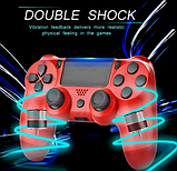 Бездротовий bluetooth джойстик DOUBLE motor vibration 4 для Sony PS4 -DS-2312-Red, фото 8