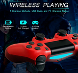 Бездротовий bluetooth джойстик DOUBLE motor vibration 4 для Sony PS4 -DS-2312-Red, фото 9