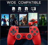 Бездротовий bluetooth джойстик DOUBLE motor vibration 4 для Sony PS4 -DS-2312-Red, фото 10