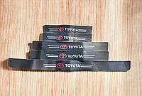 Защитная пленка накладка на пороги и бампер для Toyota- Черный Карбон 5 шт.