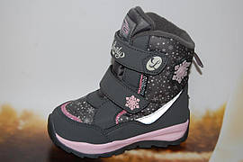 Дитяче зимове взуття Термовзуття B&G Україна 12312 Для дівчаток Сірий Розмір
