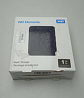 Жорсткий диск SSD мережевий накопичувач Б/У Western Digital WD Elements Portable 1 TB (WDBUZG0010BBK-EESN)