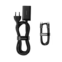 Сетевое зарядное устройство для телефона Baseus GaN3 Pro Desktop Fast Charger 2C + 2U 65W Black + Cable Type-C