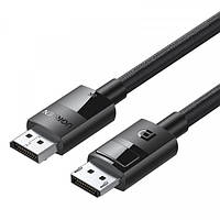 Кабель DP 1.4 Male to Male 3м Plastic Case Braided Cable UGREEN DP114 Чорний (80393)