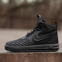Зимові Кросівки Nike Lunar Force DuckBoot Black / Найк Лунар Форс ДакБут Чорні, фото 3