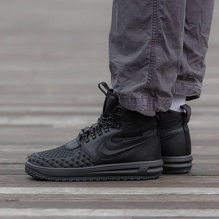 Зимові Кросівки Nike Lunar Force DuckBoot Black / Найк Лунар Форс ДакБут Чорні, фото 1