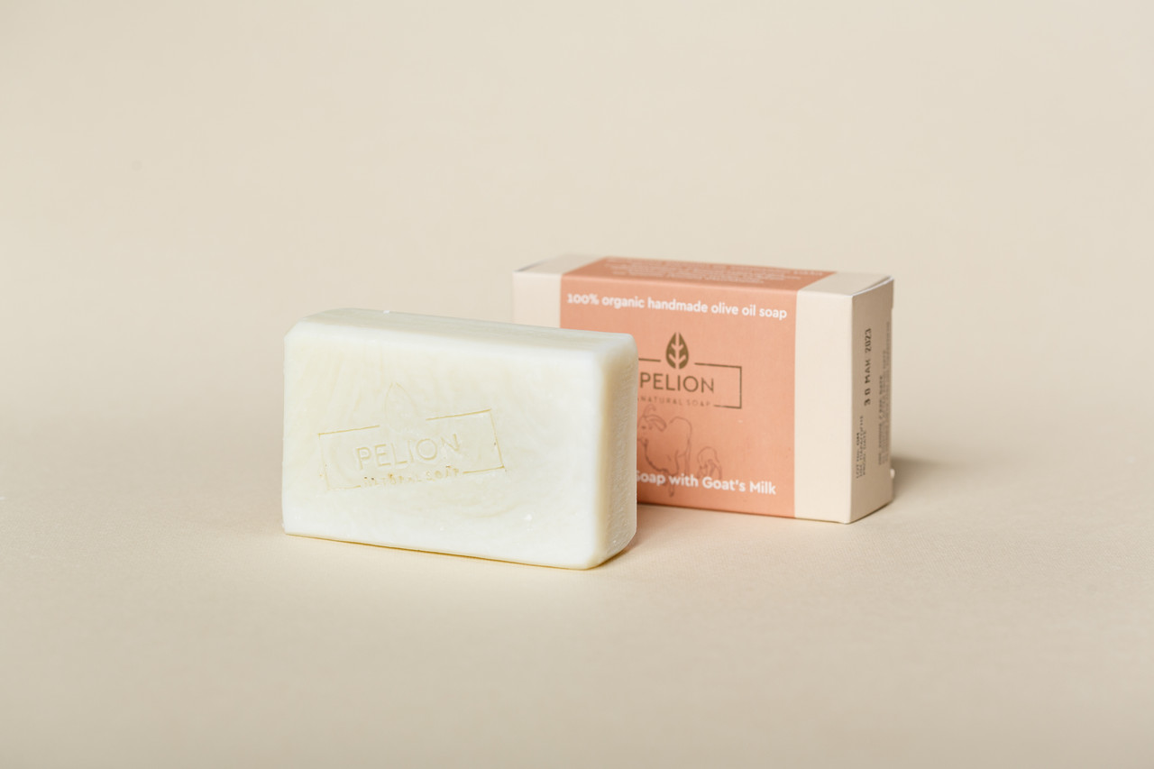 Органічне оливкове мило Козяче молоко (дитяча серія Pelion Natural Soap), 135 g., Греція