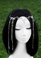 Ельфійська прикраса на голову "Ельф" — срібляста Aushal Jewellery