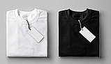Бововняна біла / чорна футболка +  ДРУК фото, напису, зображення, лого, малюнок . Друк на футболках Акція, фото 3