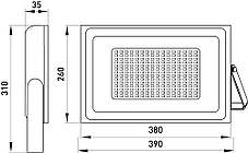 Прожектор світлодіодний 200Вт, 6000К, 16000Лм, IP65, e.LED.flood.stand, E.NEXT, (l0790007), фото 4