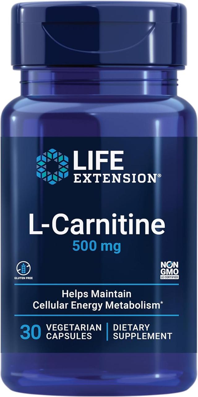 Life Extension L-Carnitine / L-карнітин підтримка мітохондрій 500 мг 30 капсул