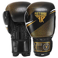 Кожаные боксерские перчатки на липучке FISTRAGE VL-4145 (размеры 10-14 унций)