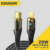 Оригинальный кабель Essager Type-C Lightning PD 29W 20В/5A 1M Quick Charge 4.0 черный