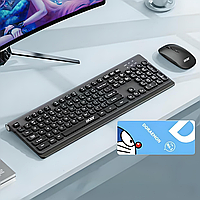 Беспроводной комплект ACER LK416-B клавиатура+мышь, Bluetooth+2.4 ГГц, +коврик 60*30 +защита на клавиатуру, BL