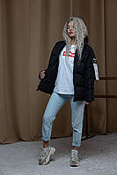 Чорна Зимова Жіноча Куртка Stone Island Пуховик Жіночий На Зиму Курточка Стон Айленд Shopingo