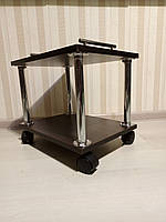 Тележка косметологическая V002 з ручками, темний венге