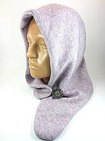 Шапка женская капор капюшон ангора теплая косынка на голову женский хомут Шапка-платок двойная зима осень