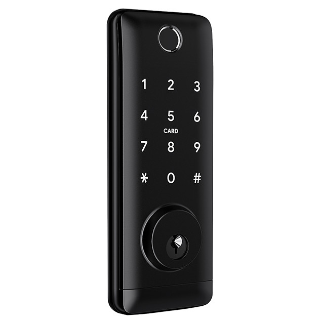 Розумний дверний біометричний замок SEVEN LOCK SL-7764BF black, фото 1