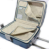 Пластикова валіза малого розміру 55х37х20см Snowball 37 л cвітло синій, фото 7
