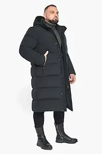 Зимова подовжена тепла чоловіча графітова куртка модель  59900  р-ри 48-56
