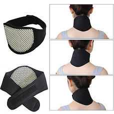 Шейний бандаж із турмаліном Self heating neck guard band Чорний, фото 3