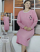 Женская ночная рубашка с длинными рукавами. Ангора
