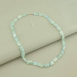 Буси Аквамарин Срібло (925) 45 см.