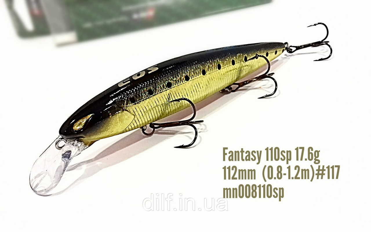 Воблер EOS Fantasy 110sp вага 17.6г заглиблення 0.8-1.2м (колір 117), фото 1