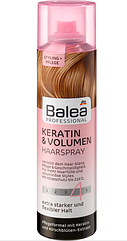 Лак для волосся з кератином надання об'єму Balea Haarspray Keratin&Volumen 250 Ml Німеччина