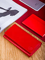 Женский кожаный кошелек Betlewski с RFID 18,5 х 9 х 3 (BPD-DZ-15)- красный