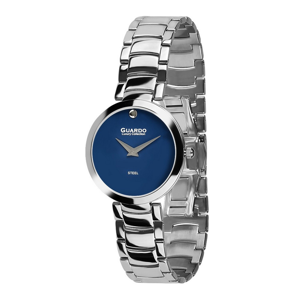 Серебряные наручные часы для женщин Guardo S02407-3 Silver-Blue Denver Срібний наручний годинник для жінок - фото 1 - id-p2019701315