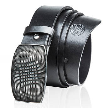 Ремінь чоловічий шкіряний з пряжкою Betlewski® 4 х 0,4 (LIC40-PK1) — чорний