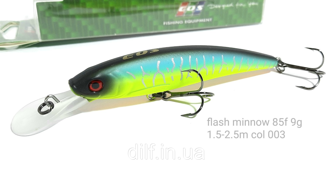 Воблер EOS Flash minnow 85f вага 9г заглиблення 1.5-2.5м (колір 003), фото 1