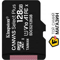 Карта памяти Kingston microSDXC 128GB Class 10 UHS-I Canvas Select без адаптера (SDCS2/128GBSP) Kingston 128