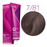 Краска для волос Londa Professional Permanent Color Extra Rich Creme 7/81 (medium blonde pearl-ash) 60мл