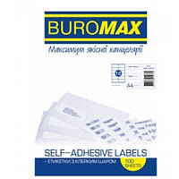 Этикетка BUROMAX 2825 с клейким слоем 12шт. 105х44мм (100 листов белого цвета)